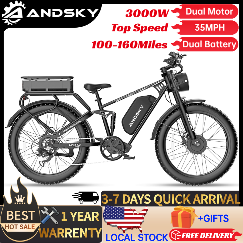 Bicicleta Eléctrica ANDSKY Ape - 48V 1500W Rear Hub Motor With Battery reseña y precio